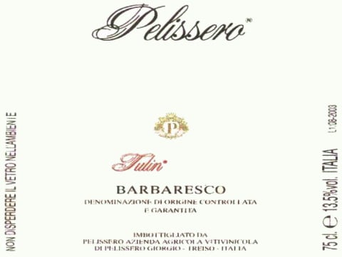 2016 Pelissero Barbaresco Tulin image