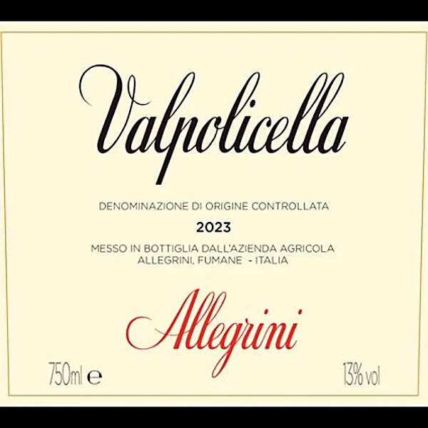 2023 Allegrini Valpolicella DOC, Italy - click image for full description