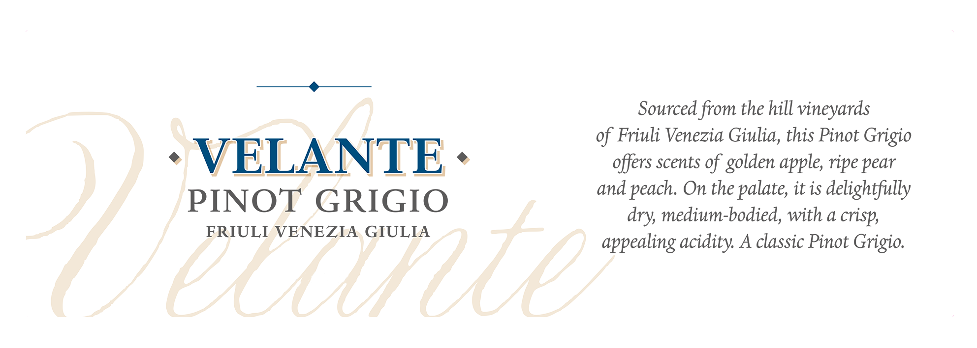 2024 Bertani Velante Pinot Grigio Friuli-Venezia Giulia, Italy - click image for full description
