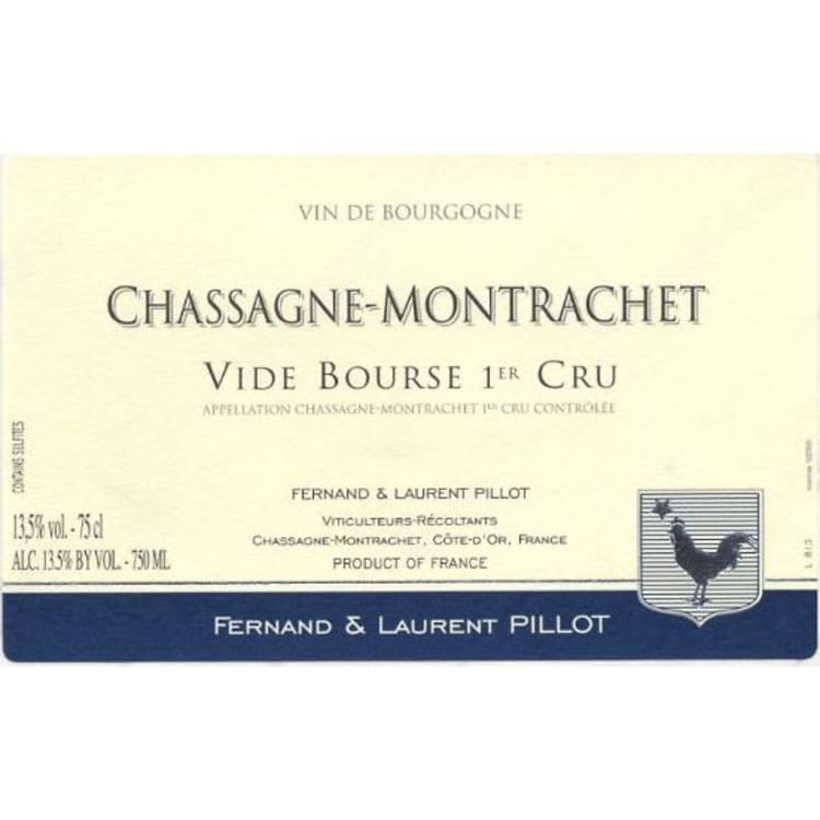 2014 Fernand & Laurent Pillot Chassagne Montrachet Vide Bourse 1er Cru - click image for full description
