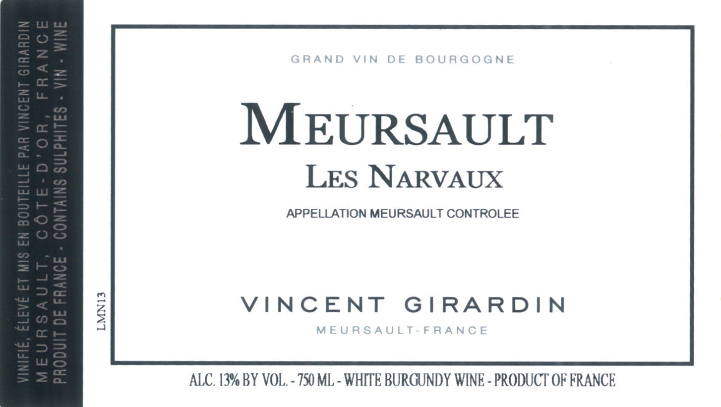2022 Vincent Girardin Meursault Les Narvaux - click image for full description