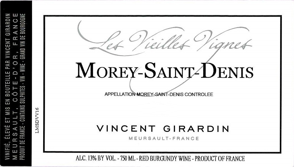 2021 Vincent Girardin Morey Saint Denis Vielles Vignes image