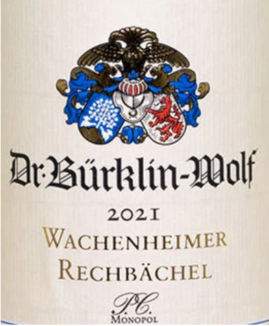 2021 Dr. Burklin Wolf Riesling Wachenheimer Rechbachel P.C. Monopole - click image for full description