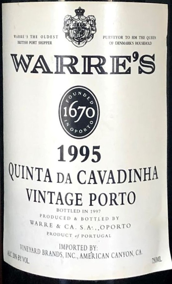 1995 Warre's Quinta Da Cavadinha Vintage Port image