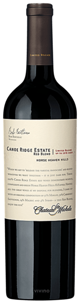 2018 Chateau Ste. Michelle Canoe Ridge Estate Limited Release Red Blend Horse Heaven Hills - click image for full description