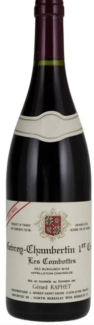 2019 GERARD RAPHET GEVREY CHAMBERTIN LES COMBOTTES PREMIER CRU CUVEE UNIQUE - click image for full description