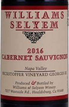 Williams Selyem Beckstoffer Vineyard ...