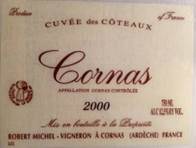 1999 Robert Michel Cornas Cuvée des Coteaux - CellarTracker